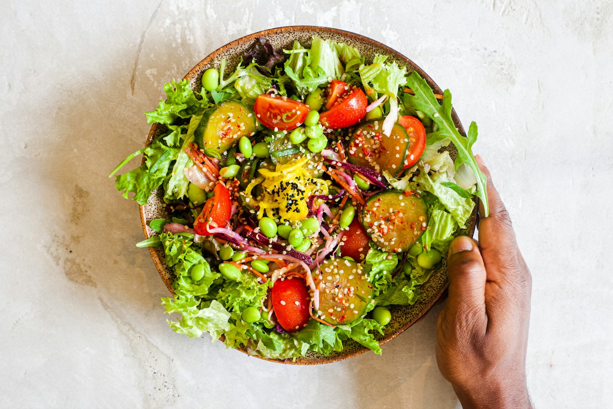 Fresh healthy salads and meals